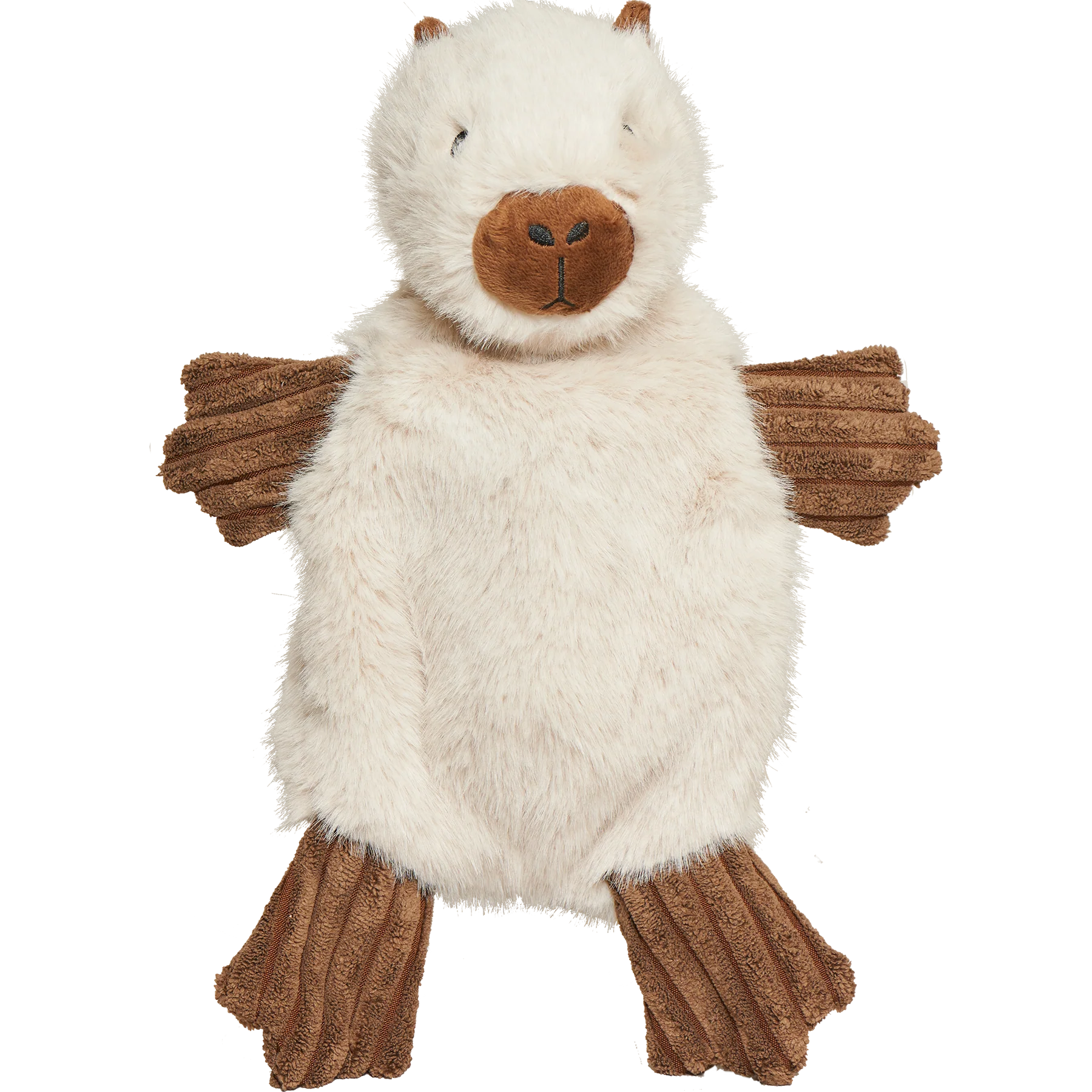 HuggleHounds-X-Brace Clover Capybara Plush Dog Toy