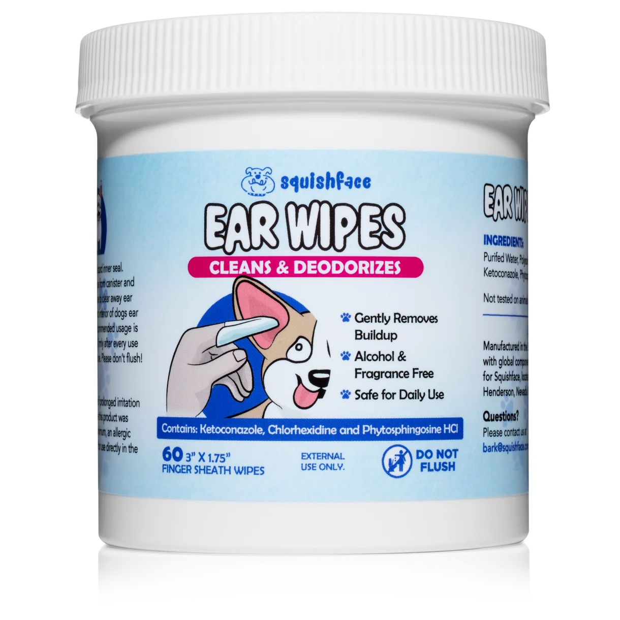 Squishface-Ear Wipes for Dogs