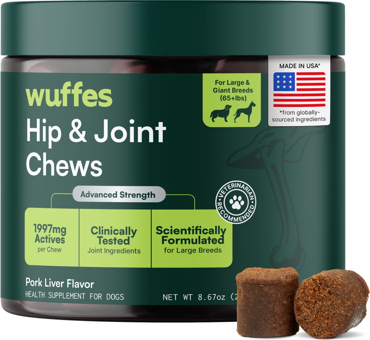 Wuffes-Hip & Joint Chews for Large & Giant Breed Dogs