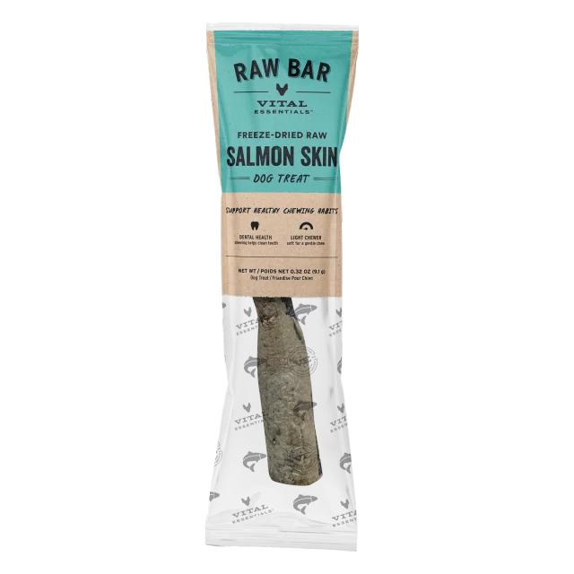 Vital Essentials-Raw Bar Freeze-Dried Salmon Skin Dog Treat