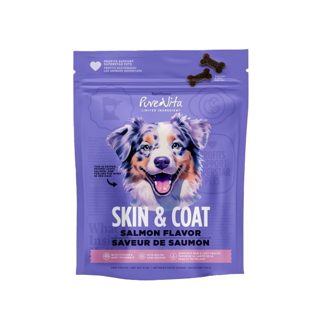 Pure Vita-Skin & Coat Salmon Flavor Dog Treats