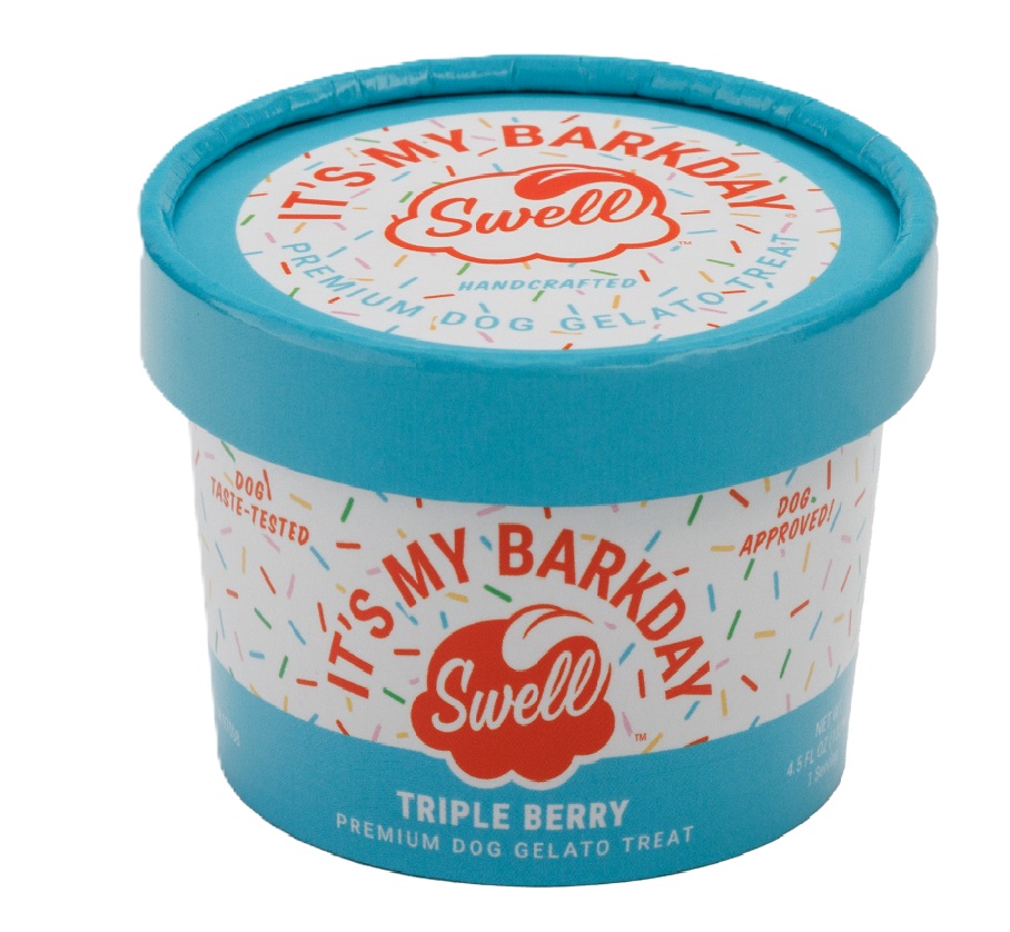Swell-It's My Barkday Triple Berry Frozen Gelato Treat for Dogs