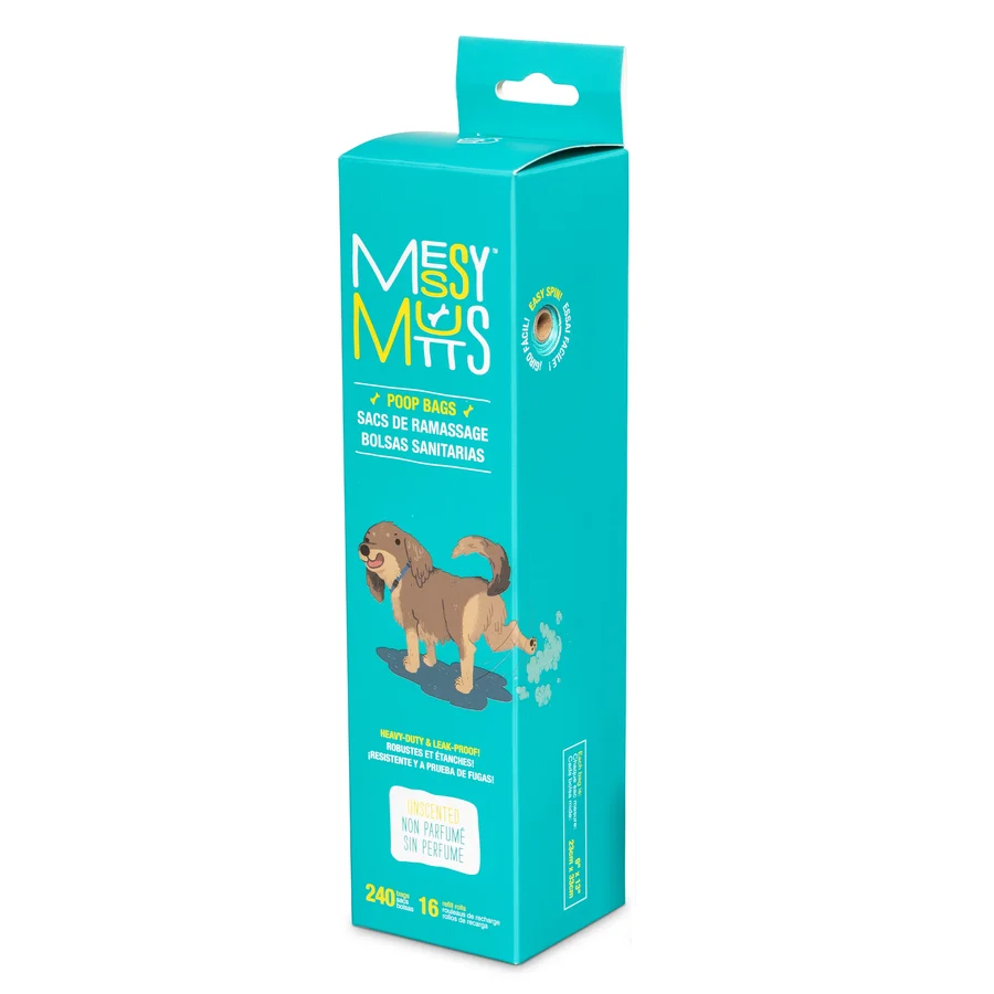 Messy Mutts-Advanced BioRecycle Unscented Poop Bags Refill Rolls