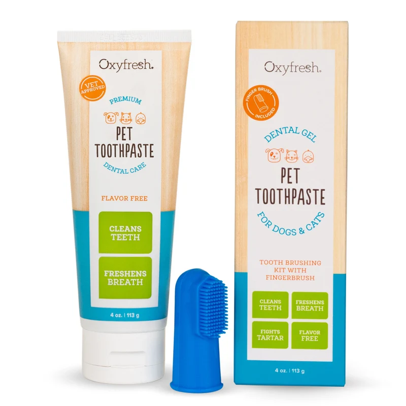Oxyfresh-Pet Toothpaste & Fingerbrush Kit for Dogs & Cats