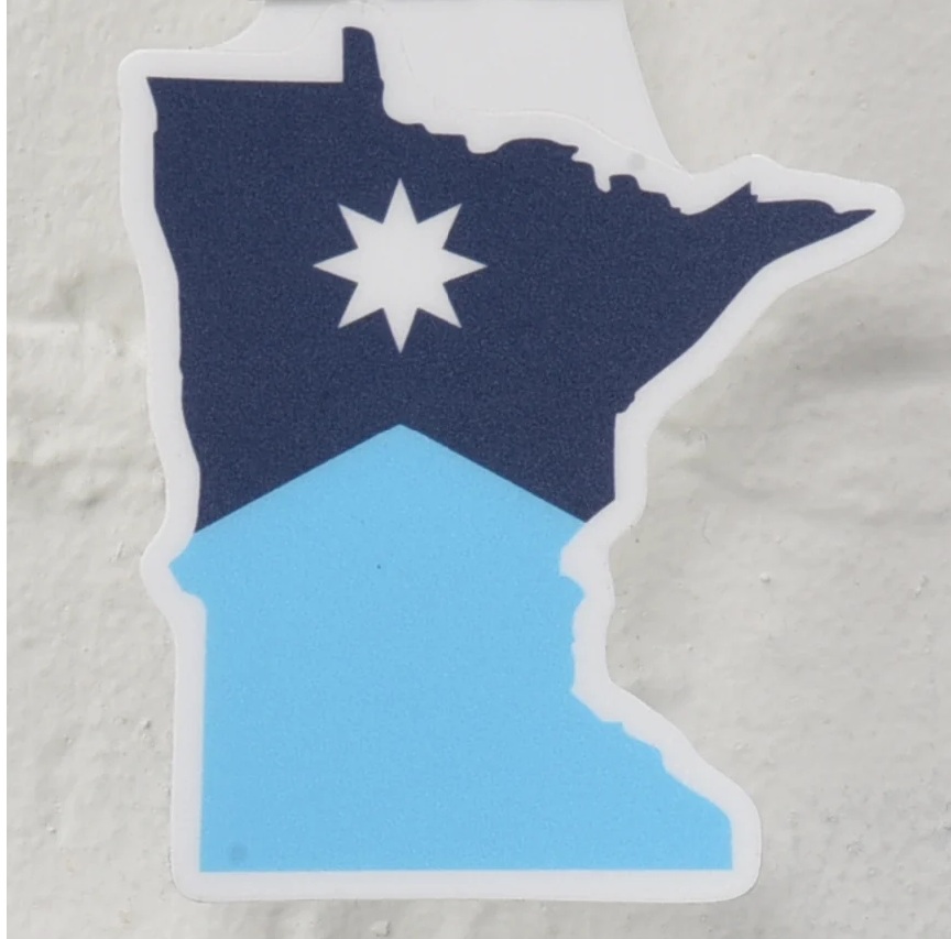 Sota Clothing-Minnesota Flag State-Shaped Sticker