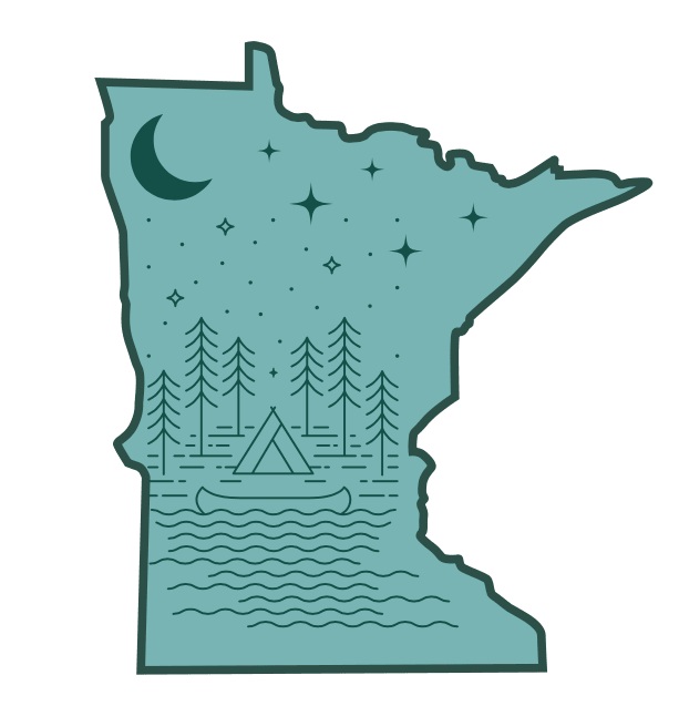 Sota Clothing-Minnesota Starry Night Sticker