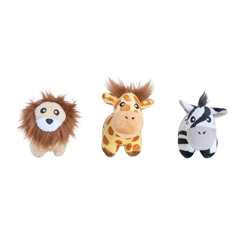 Zippy Paws-Jungle Safari Miniz Plush Dog Toy