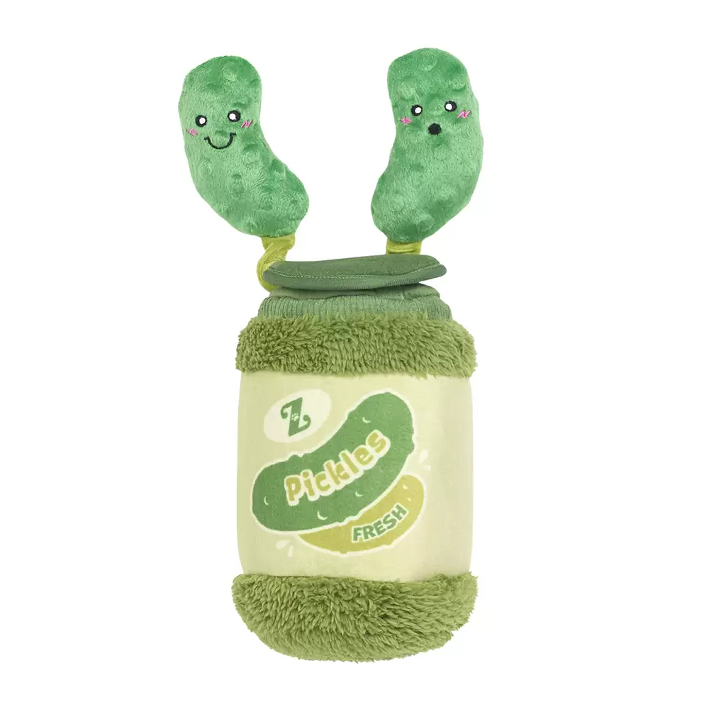Zippy Paws-Bungee Burrow Pickle Jar Plush Dog Toy