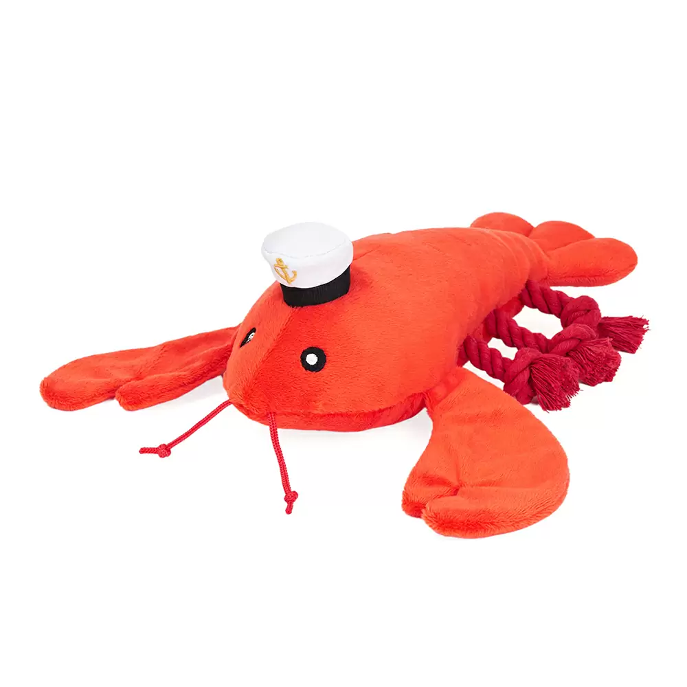 Zippy Paws-Playful Pal Luca the Lobster Plush Dog Toy