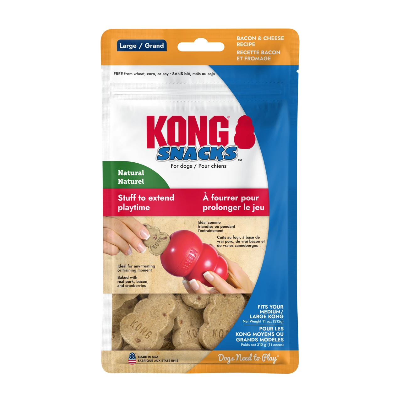 KONG-Snacks Bacon & Cheddar Dog Treats