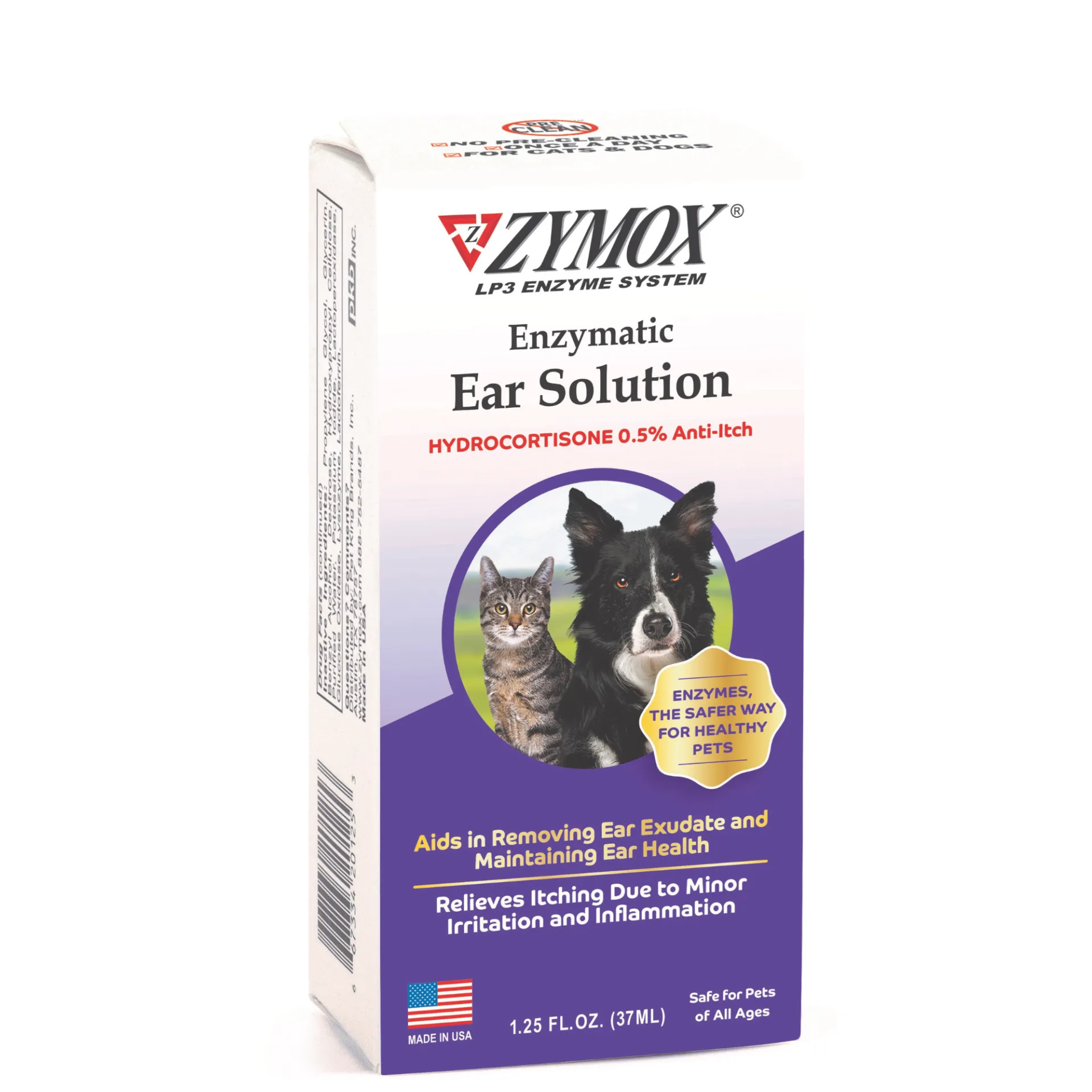 Zymox-Enzymatic Ear Solution With 0.5% Hydrocortisone for Dogs & Cats