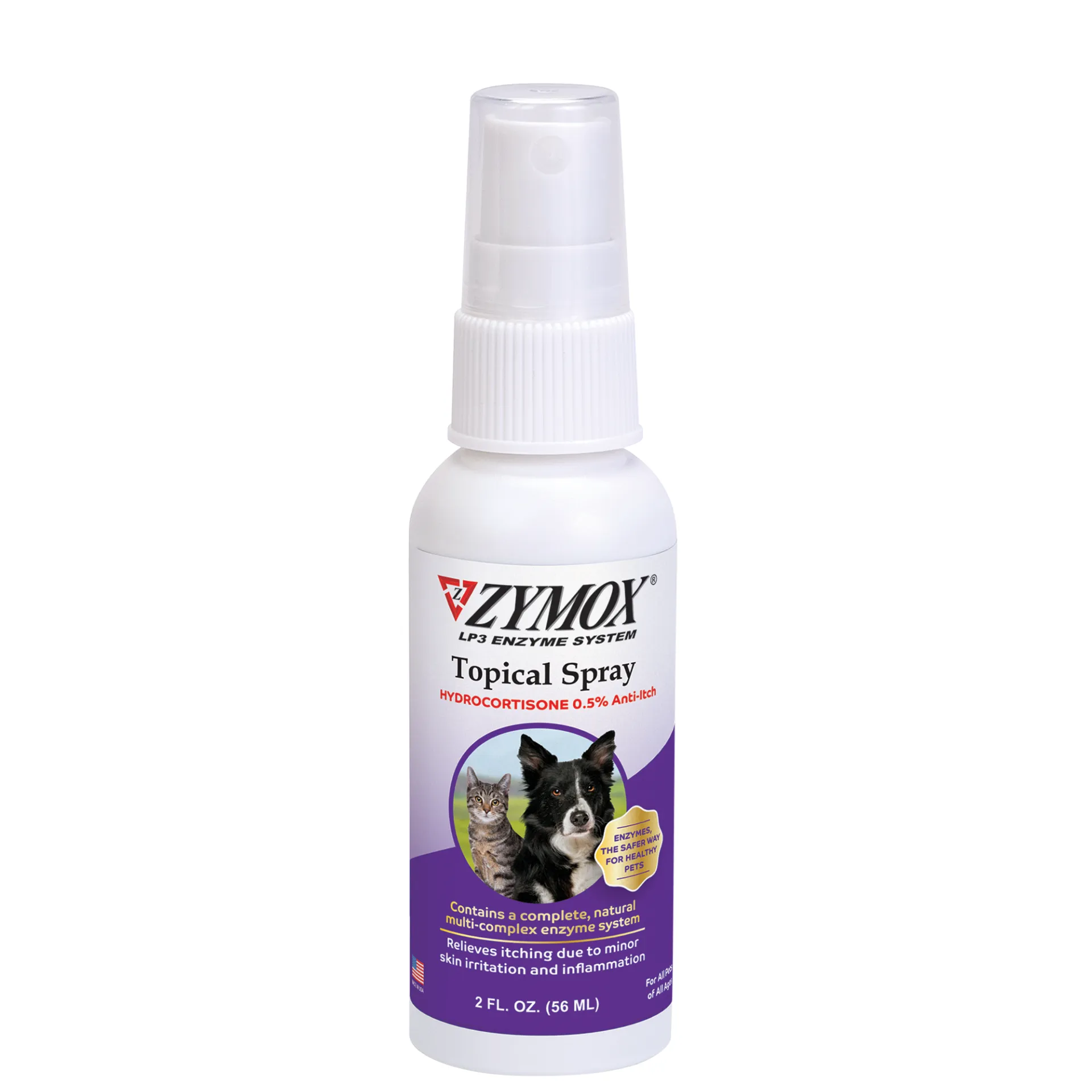 Zymox-Topical Spray With 0.5% Hydrocortisone for Dogs & Cats