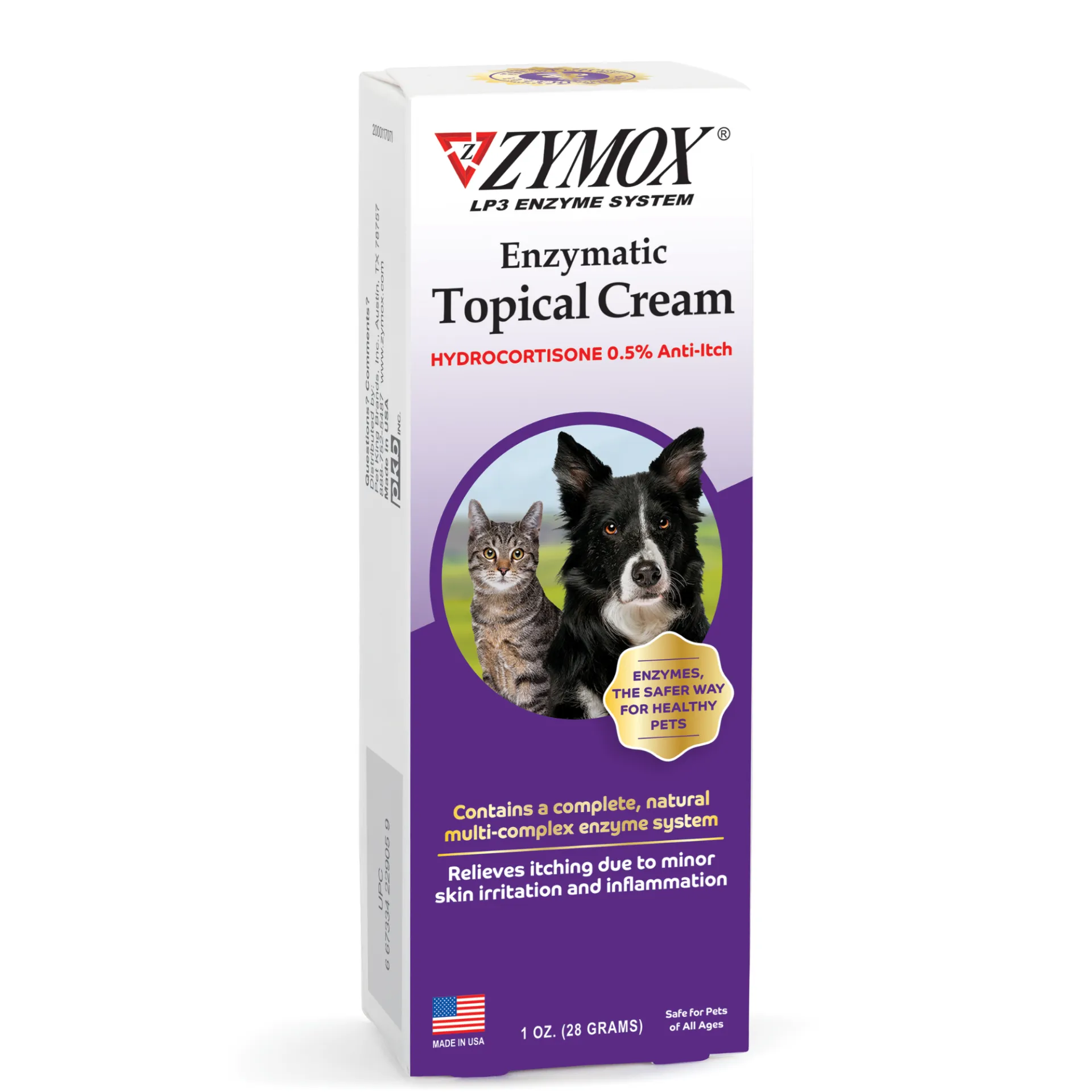 Zymox-Topical Cream With 0.5% Hydrocortisone for Dogs & Cats