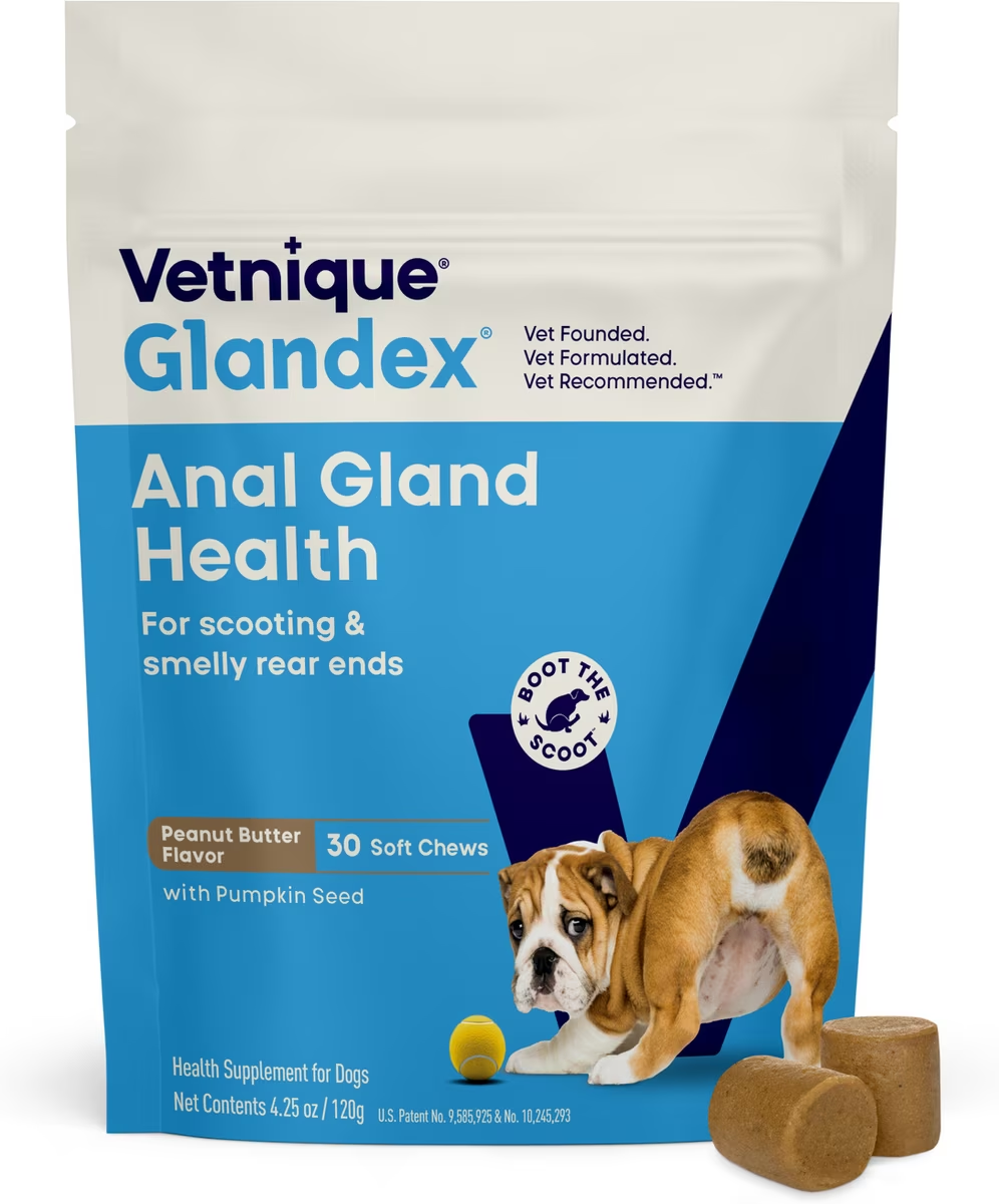 Glandex-Anal Gland Support Peanut Butter Flavored Soft Chews Supplement for Dogs