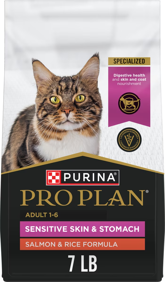 Purina Pro Plan-Focus Adult Sensitive Skin & Stomach Lamb & Rice Formula Dry Cat Food