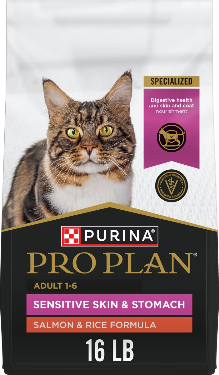 Purina Pro Plan-Focus Adult Sensitive Skin & Stomach Lamb & Rice Formula Dry Cat Food