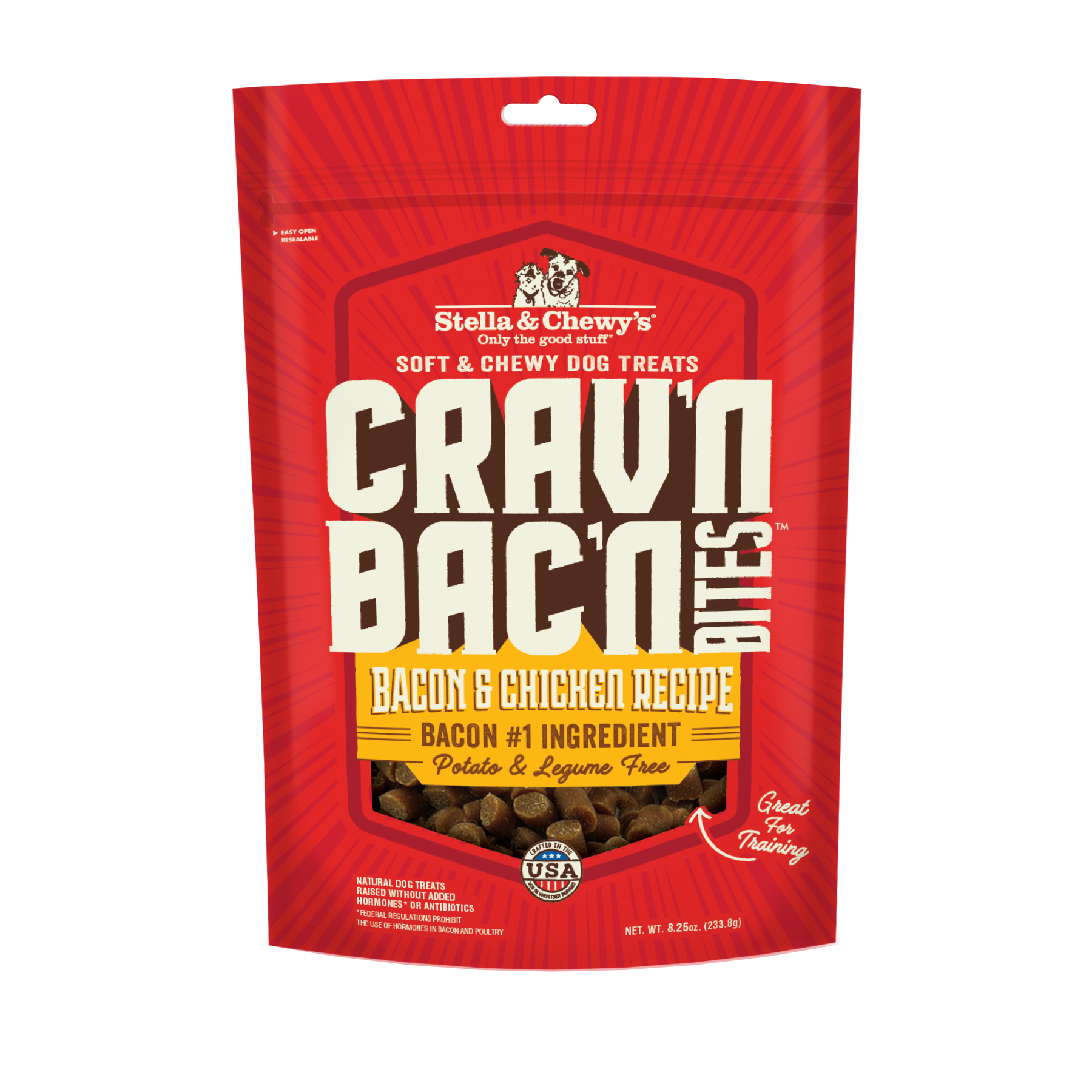 Stella & Chewy's-Crav'n Bac'n Bites Bacon & Chicken Recipe Dog Treats
