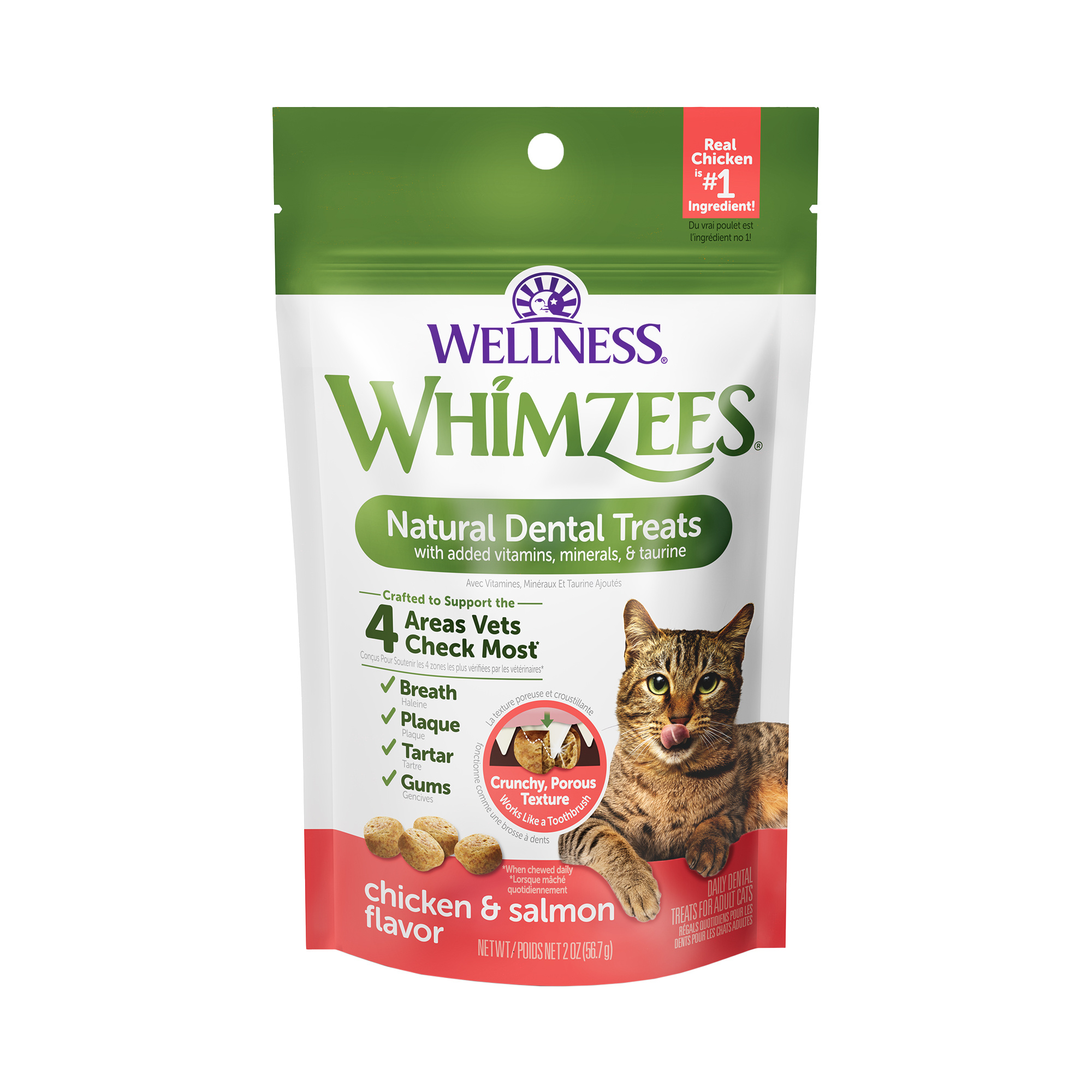 WHIMZEES-Chicken and Salmon Cat Dental Treats