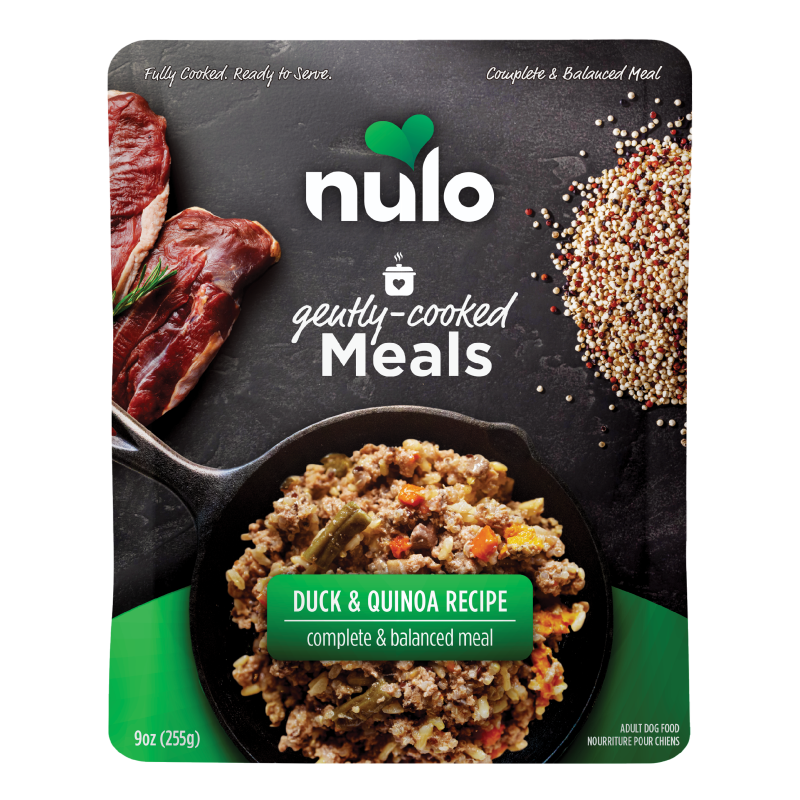 Nulo-Gently-Cooked Meals Duck, Chicken & Quinoa Recipe Wet Dog Food Pouch