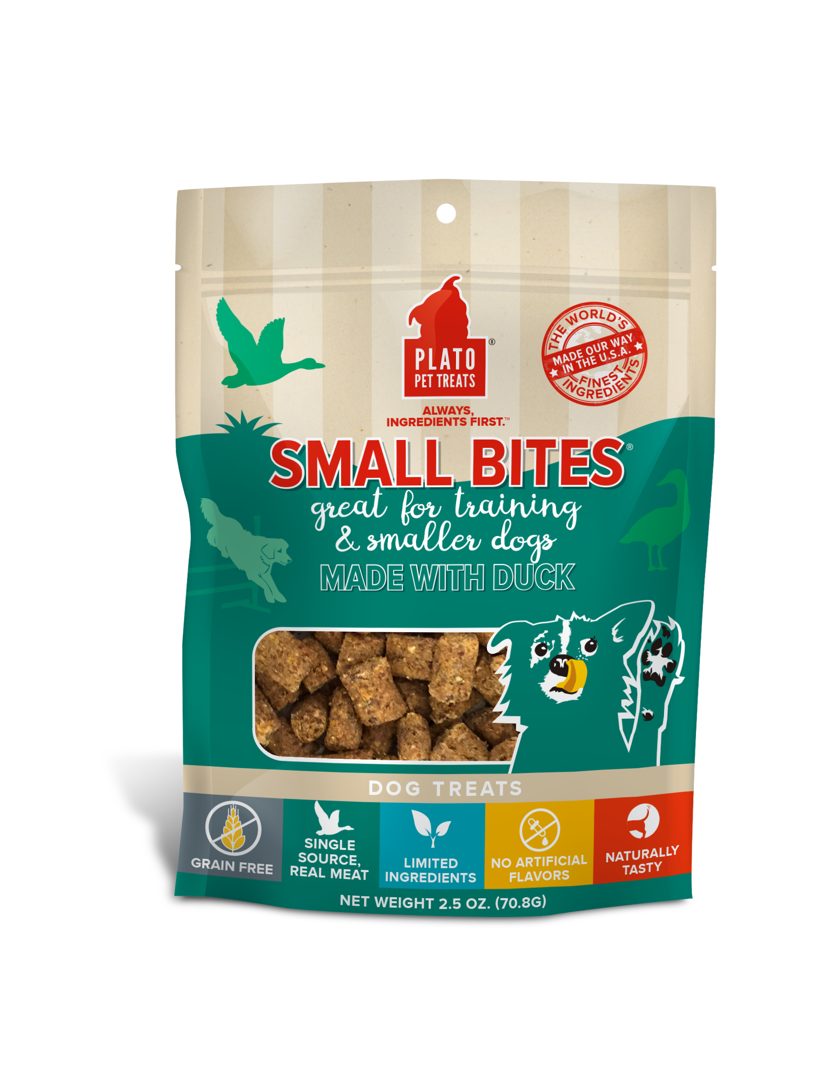 Plato-Small Bites Duck Dog Treats