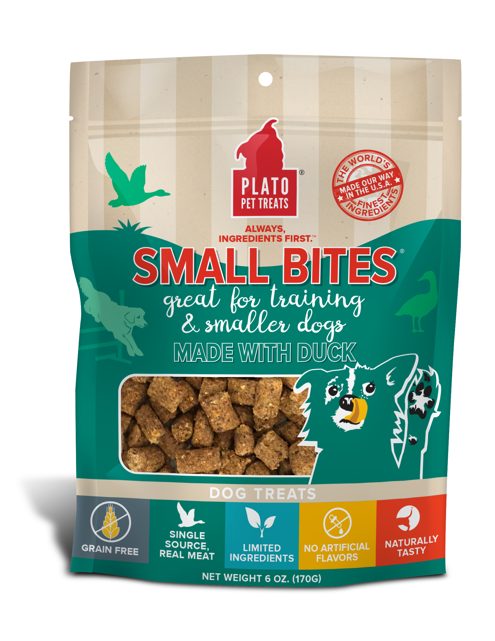 Plato-Small Bites Duck Dog Treats