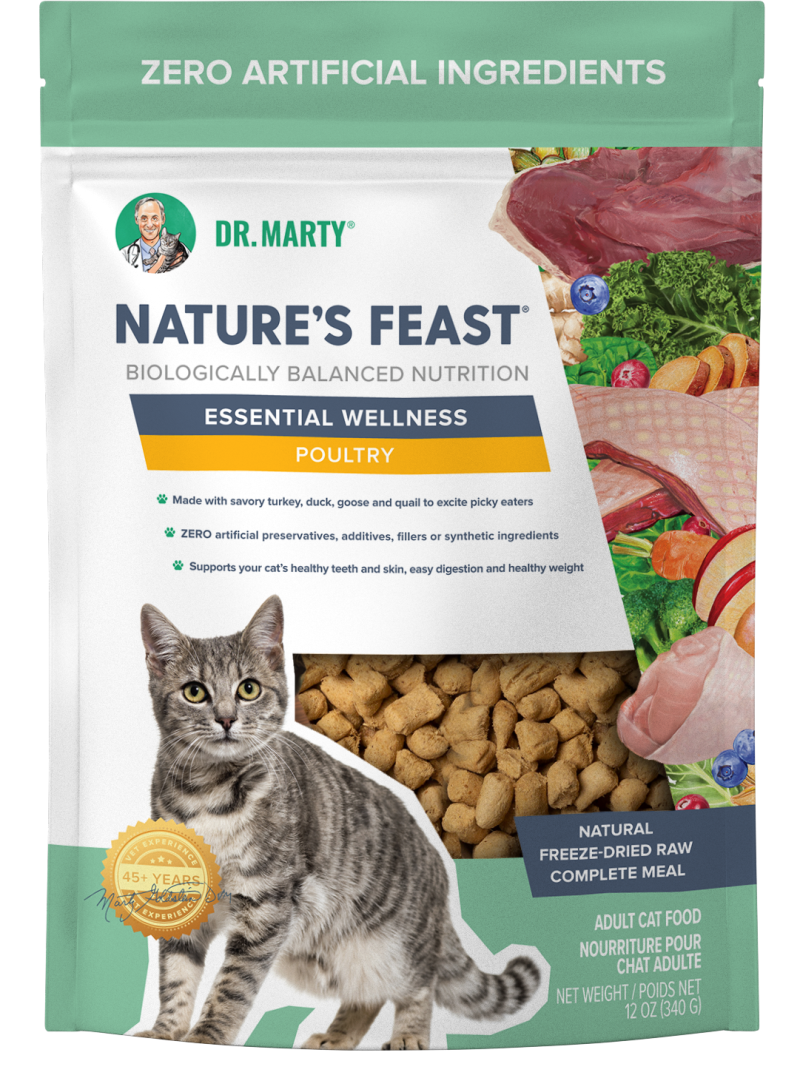 Dr. Marty-Nature’s Feast Essential Wellness Poultry Freeze Dried Raw Cat Food