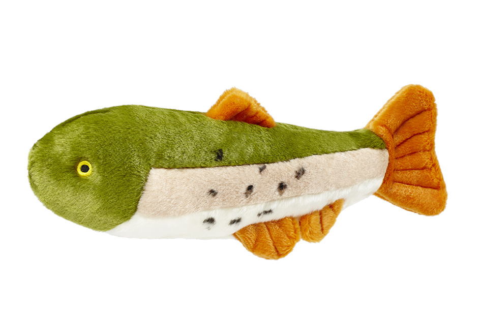 Fluff & Tuff-Ruby Rainbow Trout Plush Dog Toy