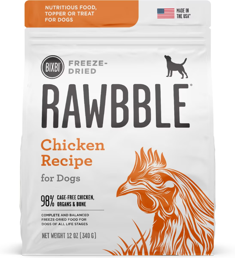 Bixbi-Rawbble Freeze-Dried Chicken Recipe Dog Food
