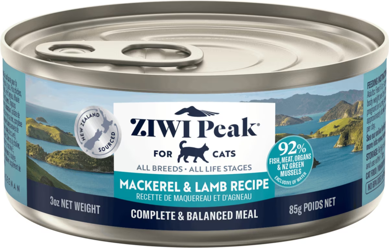 Ziwi Peak-Grain Free Mackerel & Lamb Recipe Canned Cat Food
