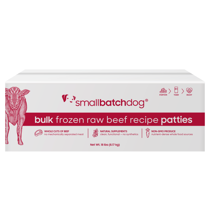Smallbatch-Raw Frozen Beef Patties for Dogs