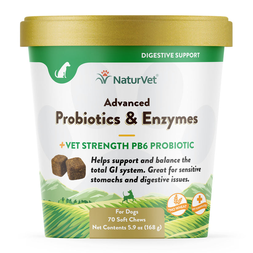 NaturVet-Advanced Probiotics & Enzymes Soft Chews for Dogs