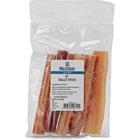 Mud Bay Bully Stick Dog Treats, 5-in, 6-Pack-