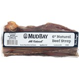 Mud Bay Natural Beef Strap Dog Treats, 6-in, 4-pack-