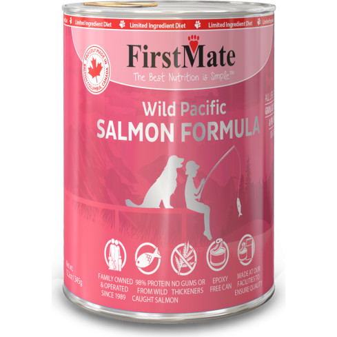 FirstMate Grain-Free Canned Dog Food, Salmon, 12.2-oz-