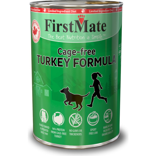 FirstMate Grain-Free Canned Dog Food, Turkey, 12.2-oz-