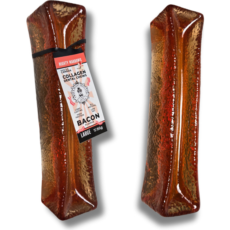 Wag & Bright Mighty Marrows Collagen Dog Chew, Bacon, Large-