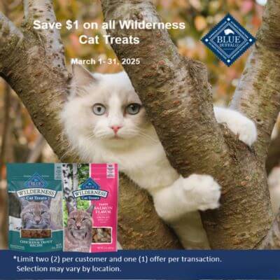 Save $1.00 on Wilderness Cat Treats.