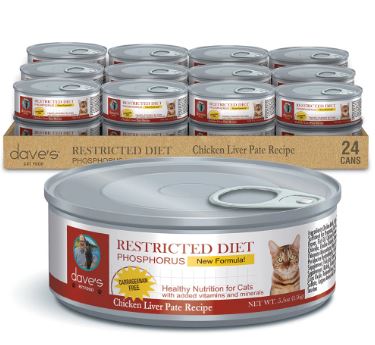 Dave's Cat Phosphorous Restricted Diet-Chicken Liver & Chicken in Juice Paté