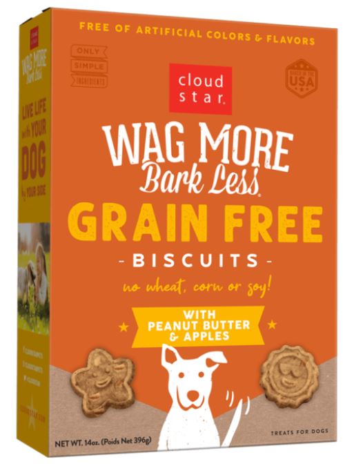 Wag More Oven-Baked, Grain-Free Biscuits-Peanut Butter & Apples