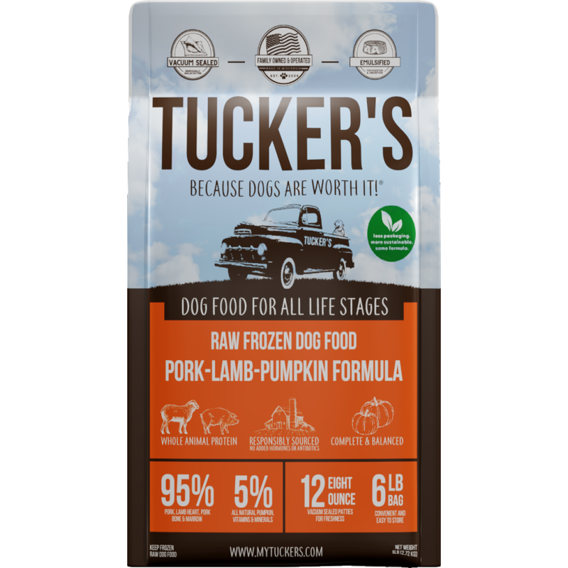 Tucker's Frozen Raw, 6 lb, Pork, Lamb & Pumpkin