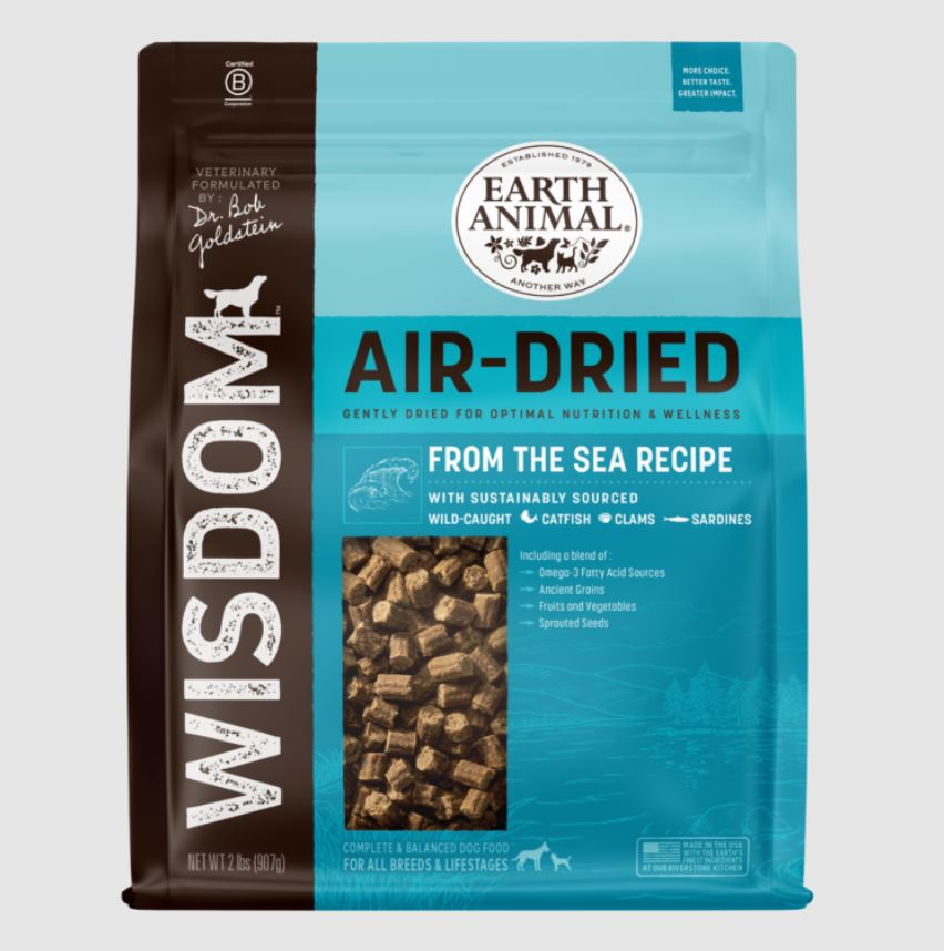 Earth Animal Wisdom Air Dried Dog Food, From the Sea 2lb