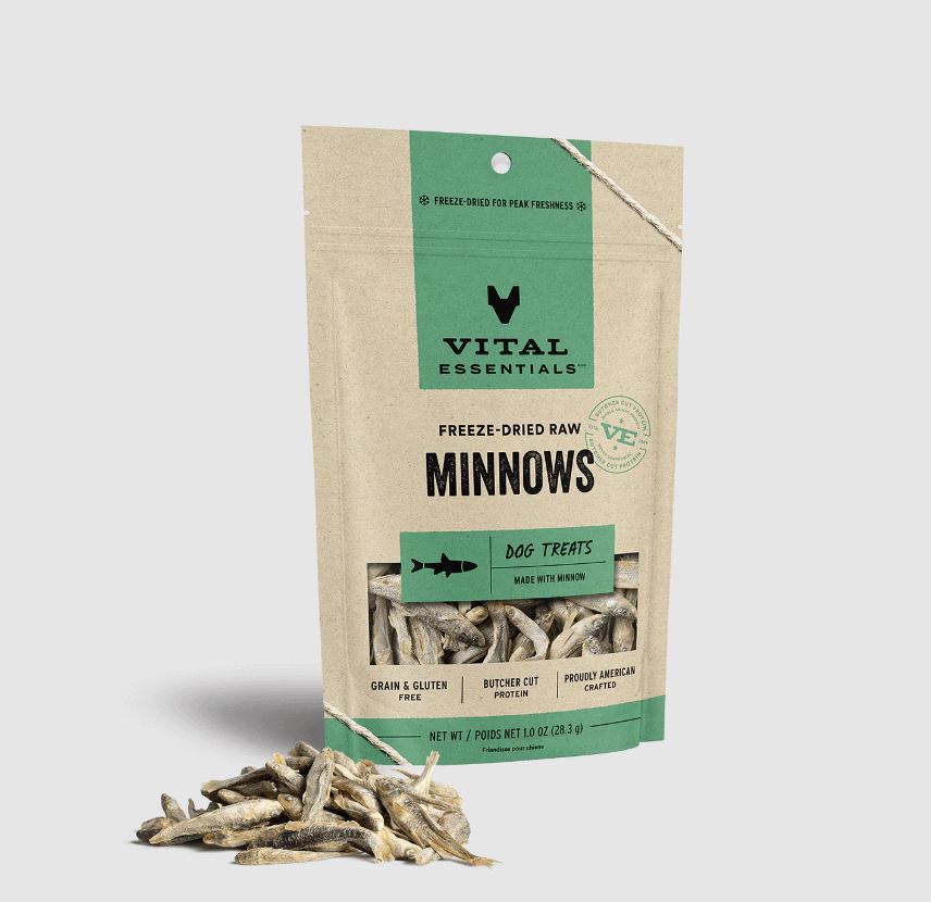 Vital Essentials Freeze-Dried Dog Treats-Minnows 1oz