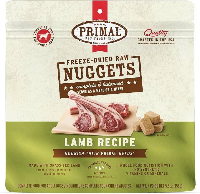 Primal Freeze-Dried Raw Lamb Nuggets for Dogs