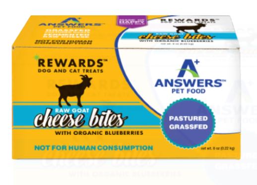 Answers Fermented Raw Goat Cheese Bites Blueberry Flavor 8oz