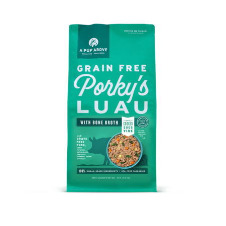A Pup Above Frozen Gently Cooked Dog Food, Porky's Luau
