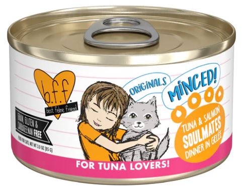 Weruva Cat BFF Originals MINCED!-Tuna & Salmon Soulmates Dinner in Gelée