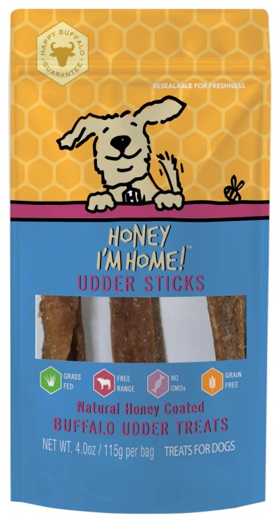 Honey I'm Home Honey Coated  Buffalo Udder Stick (4 oz)