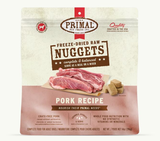 Primal Freeze-Dried Raw Nuggets for Dogs, Pork