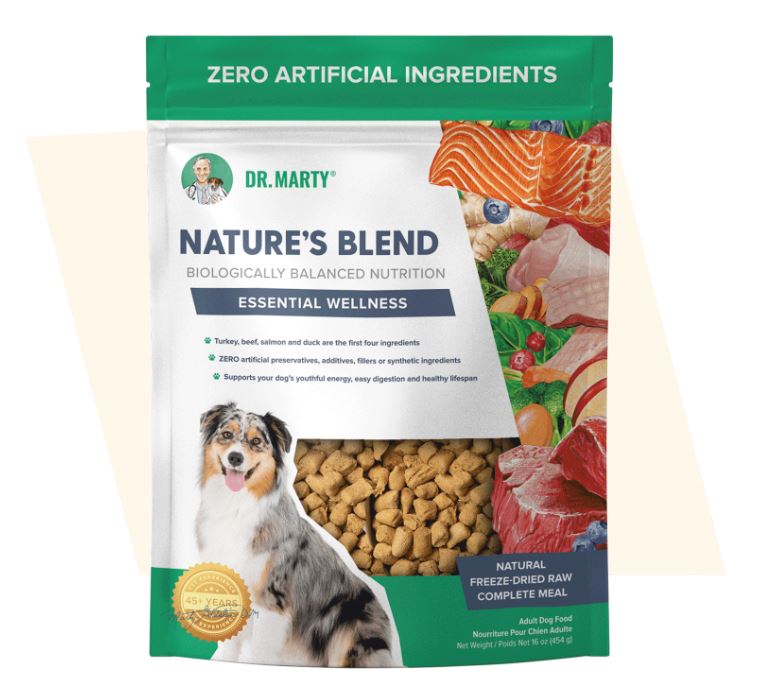 Dr. Marty's Freeze-Dried Raw Nature's Blend for Dogs, Essential Wellness