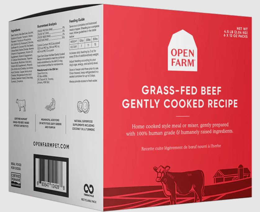 Open Farm Gently Cooked for Dogs, 96oz Box (6pk)